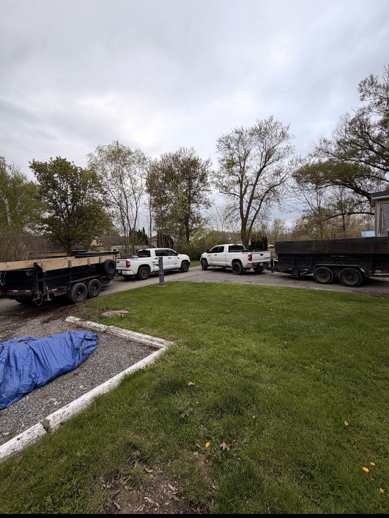 Morths Landscaping truck and trailer setups